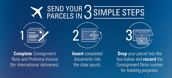 Send your parcels in 3 simple steps